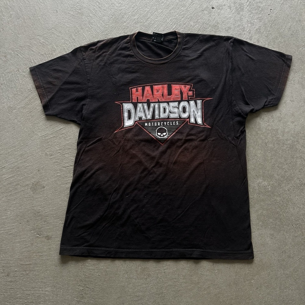 Vintage Harley Davidson Skull‎ Shirt Size XL Black Grand Rapids Michigan Biker